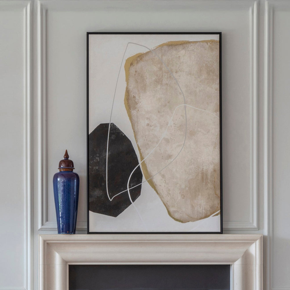 Libra Framed Abstract Canvas Wall Art 80x120cm