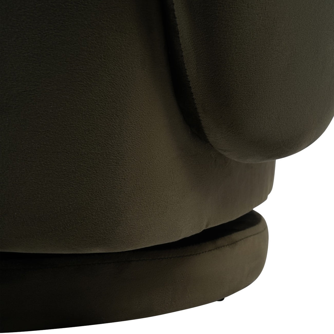 Libra Bingham Upholstered Swivel Chair Velvet Green