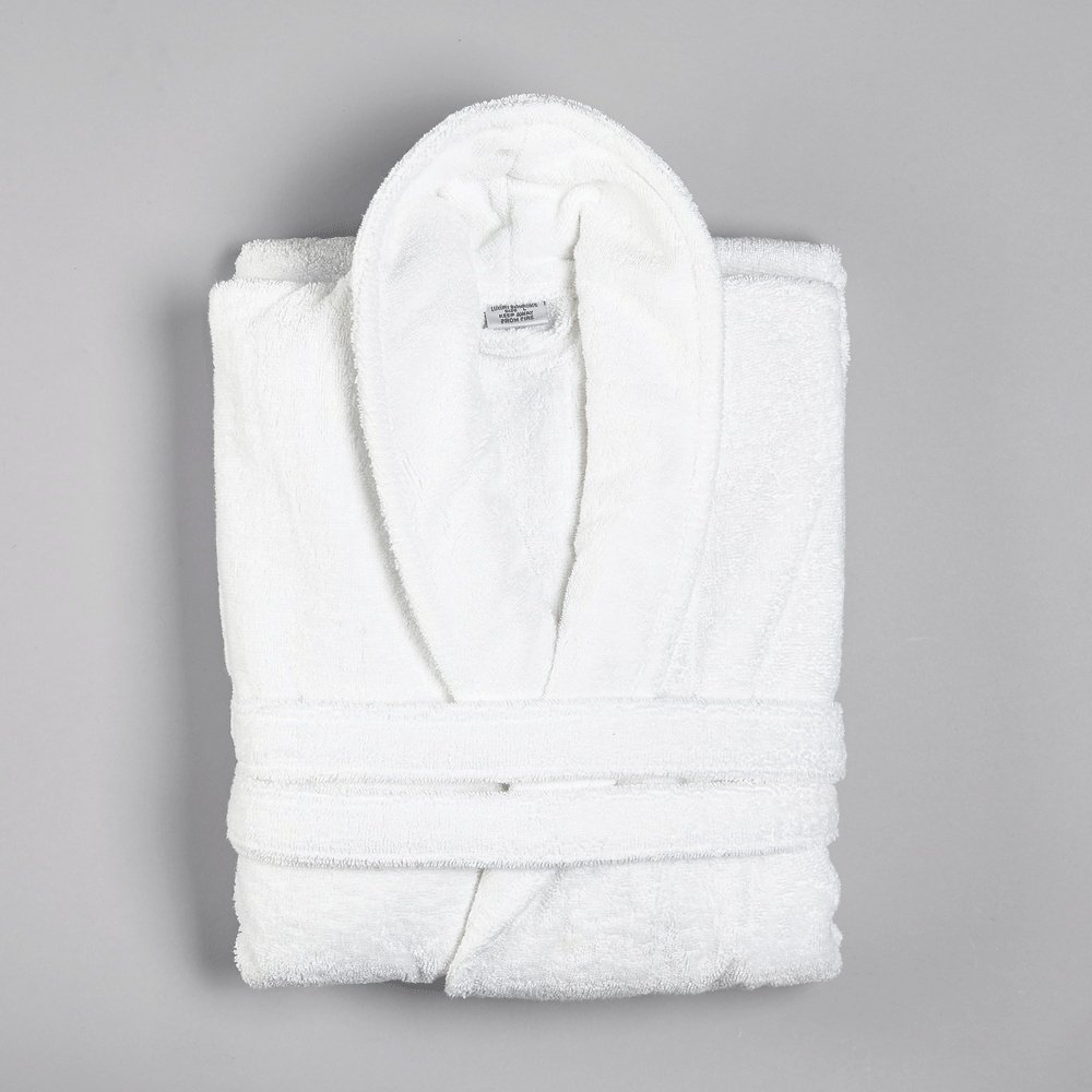 Gailarde Bath Robe Shawl Collar 380 GSM - White 4 Pack