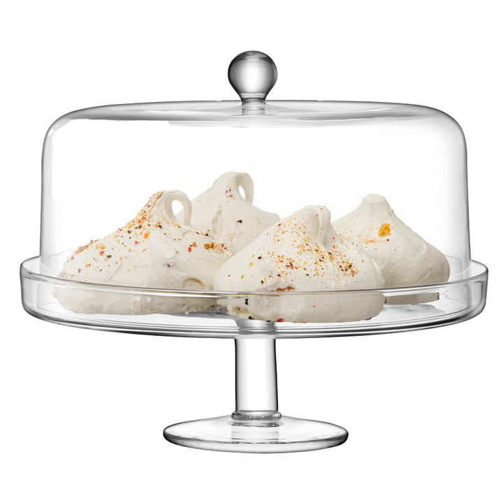 LSA Klara Cake Stand & Cover - 33cm/30cm H30cm Clear