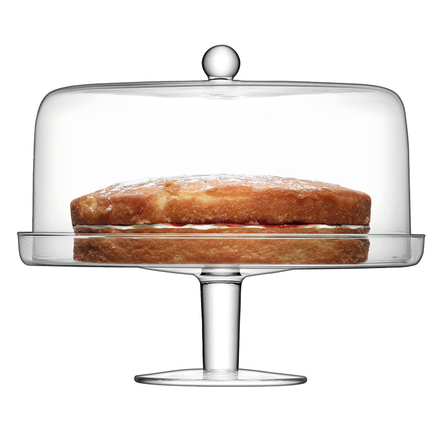 LSA Klara Cake Stand & Cover - 33cm/30cm H30cm Clear
