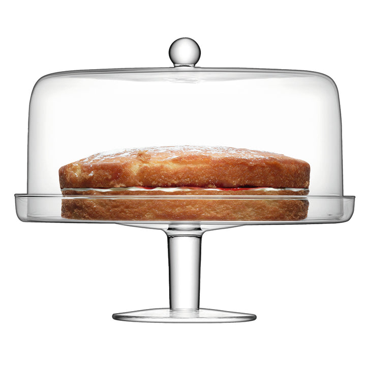 LSA Klara Cake Stand & Cover - 33cm/30cm H30cm Clear
