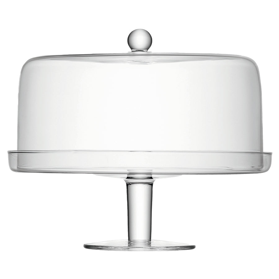 LSA Klara Cake Stand & Cover - 33cm/30cm H30cm Clear