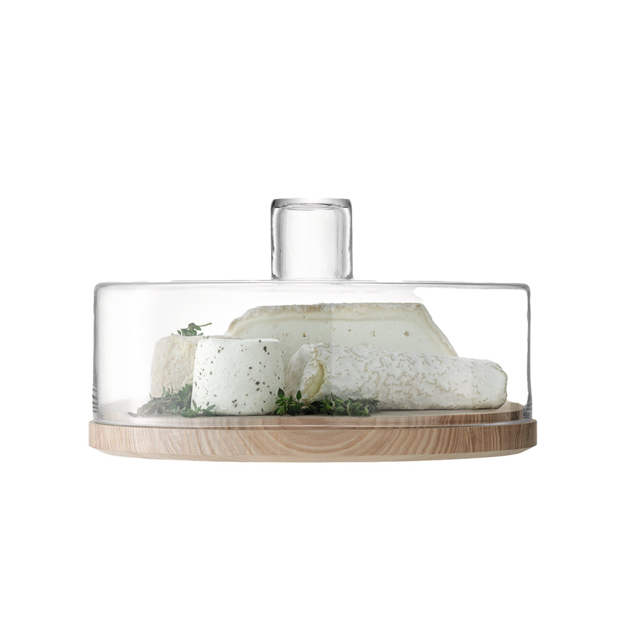 LSA Lotta Cheese/Pastries Dome & Ash Base - 32cm Clear