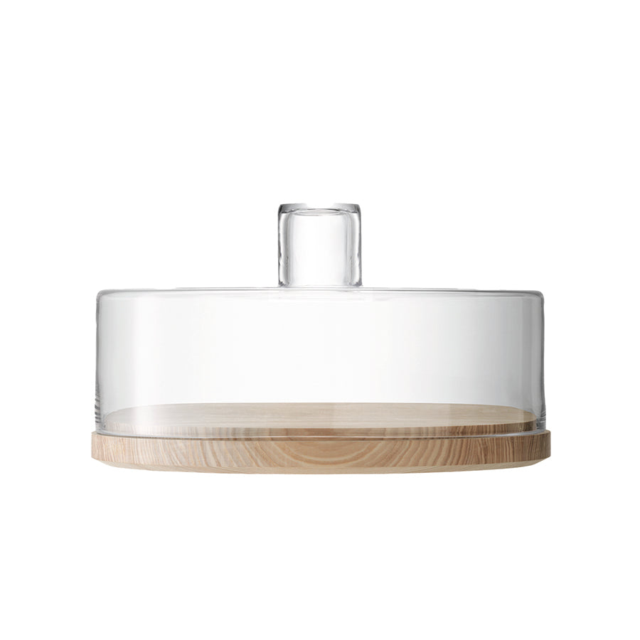 LSA Lotta Cheese/Pastries Dome & Ash Base - 32cm Clear