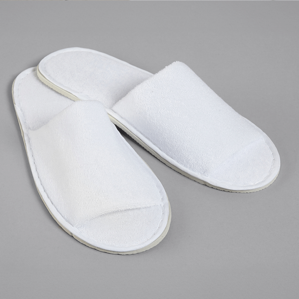 Gailarde Slippers Terry Open Toe - White 20 Pack