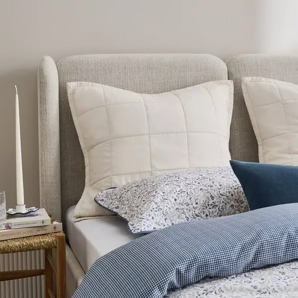 CHRISTY Laundered Cotton Sham - Cream