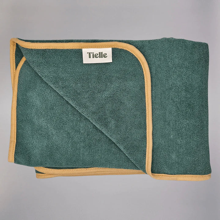 The Dog Haus - Forest Green Dog Robe, Towel and Mat Bundle