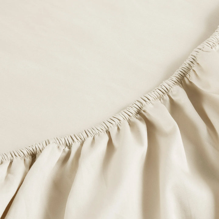 CHRISTY 400 TC Sateen Deep Fitted Sheet Ivory - Pack of Two