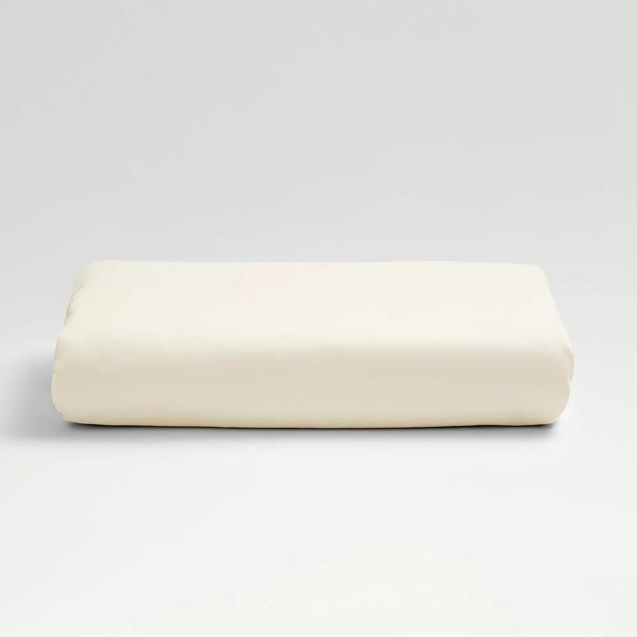 CHRISTY 400 TC Sateen Deep Fitted Sheet Ivory - Pack of Two