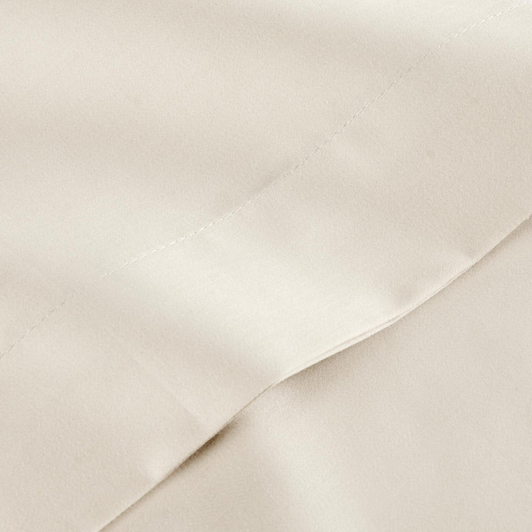CHRISTY 400 TC Sateen Flat Sheet Ivory - Pack of Two
