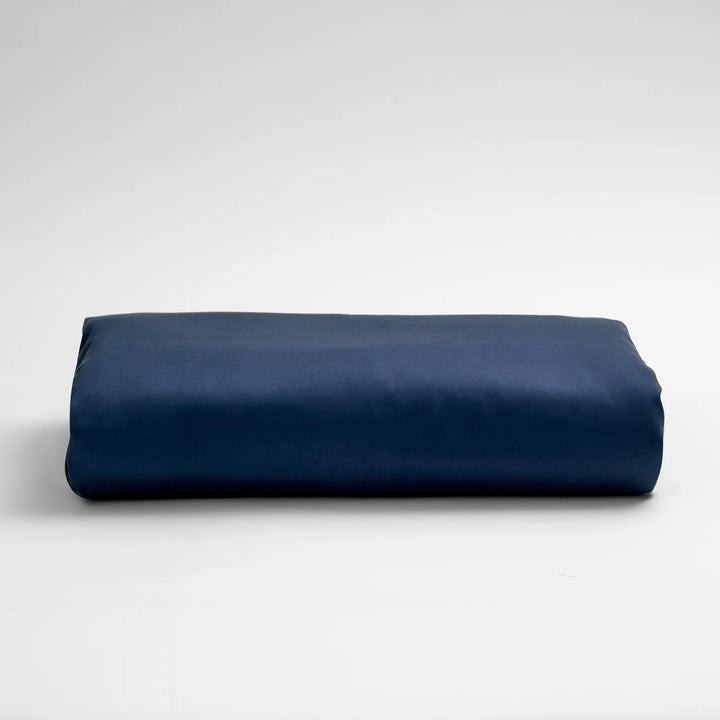 CHRISTY 400 TC Sateen Deep Fitted Sheet Navy - Pack of Two