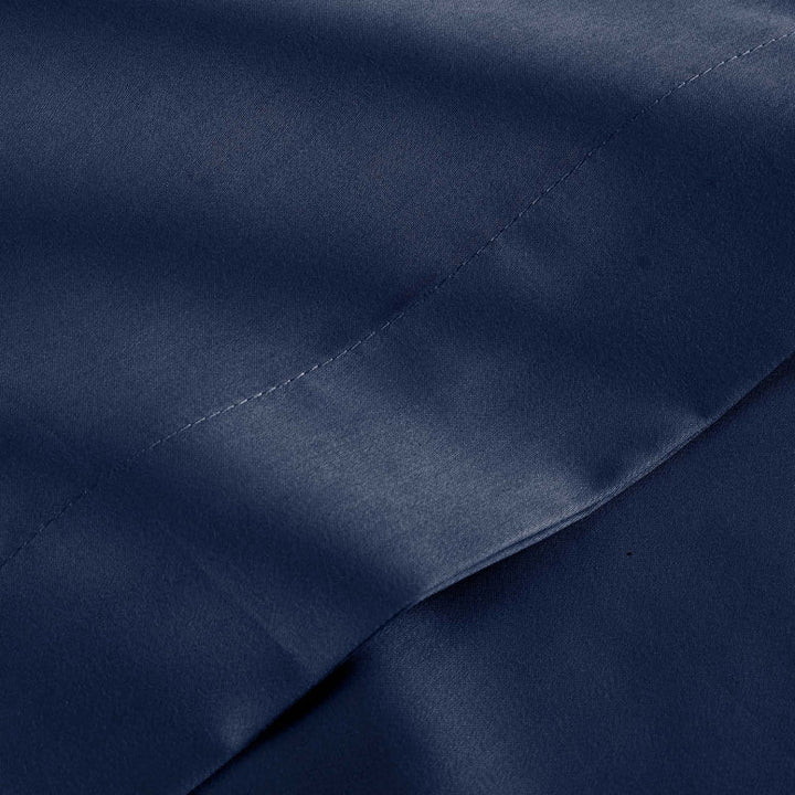 CHRISTY 400 TC Sateen Flat Sheet - Navy - Pack of Two