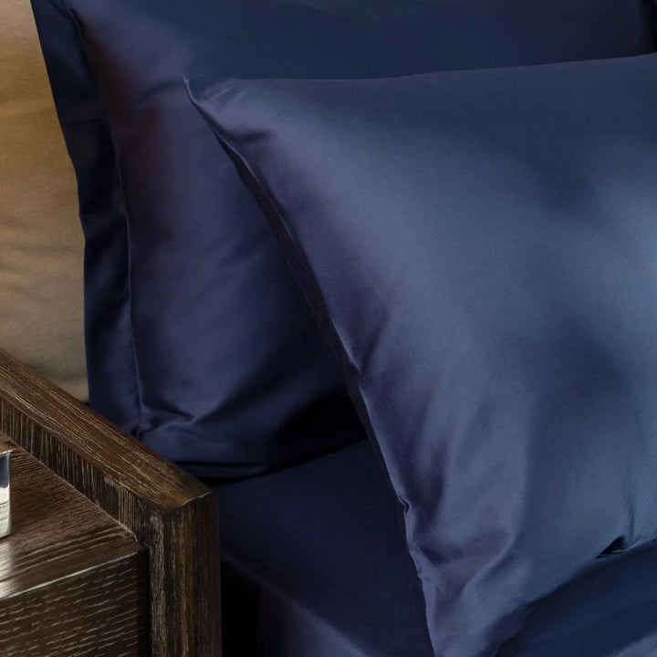 CHRISTY 400 TC Sateen Pillowcase Pair - Navy