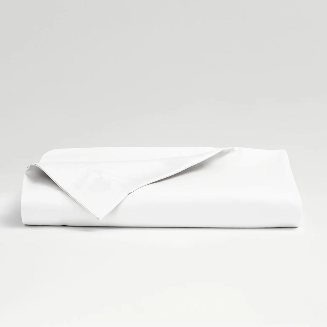 CHRISTY 400 TC Sateen Flat Sheet White - Pack of Two
