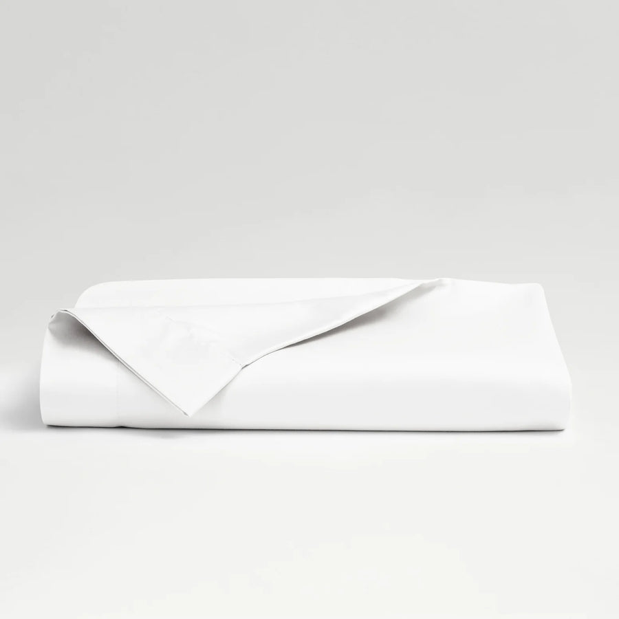 CHRISTY 400 TC Sateen Flat Sheet White - Pack of Two