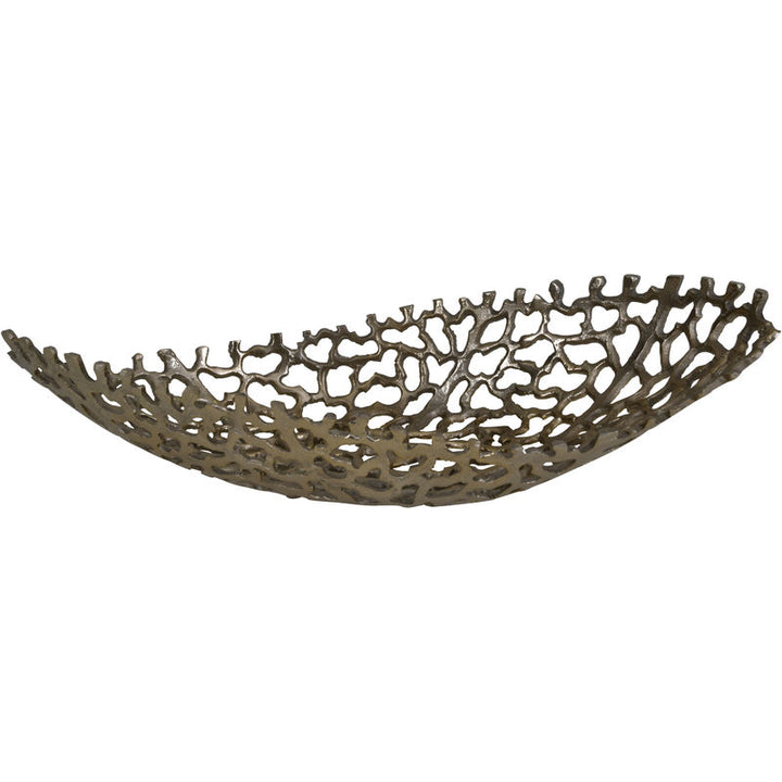 Libra Aussie Gold Coral Aluminium Ellipse Bowl 26x63x16cm