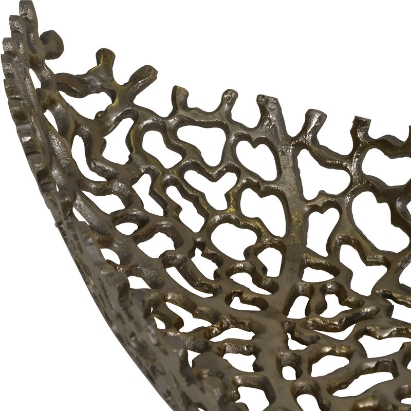 Libra Aussie Gold Coral Aluminium Ellipse Bowl 26x63x16cm