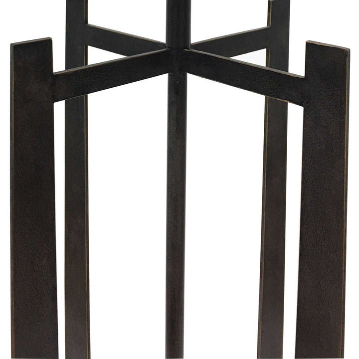 Libra Glenthorpe Hammered Iron Floor Lamp Gilded Oak Finish - E27 60W