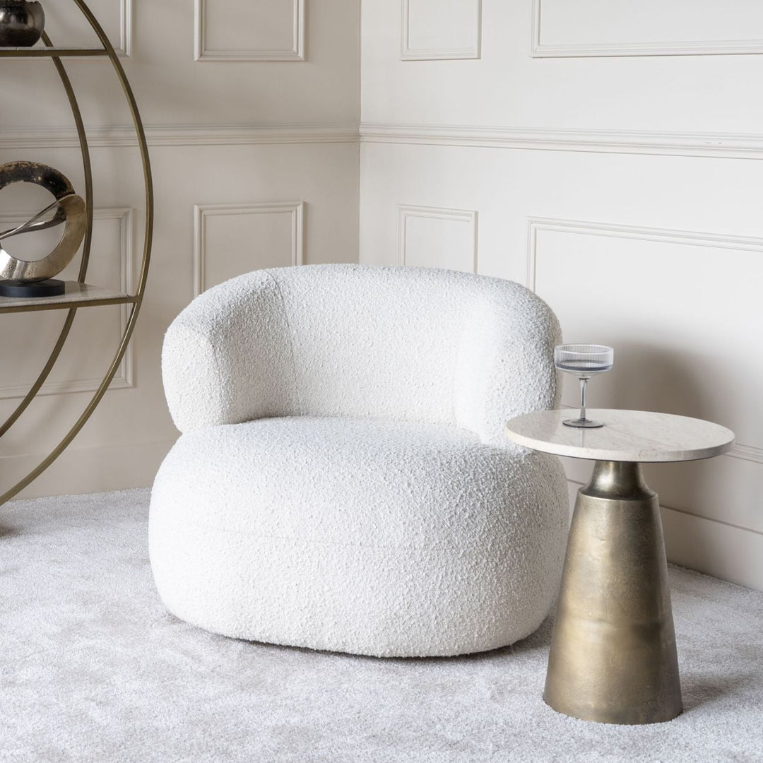 Libra Luna Occasional Chair in Boucle Cream