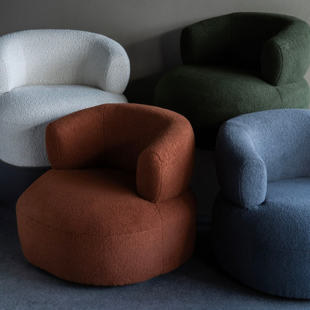 Libra Luna Occasional Chair in Boucle Cream