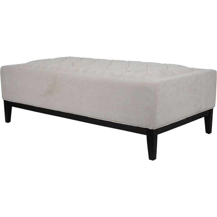 Libra Theodore Buttoned XL Ottoman in Ivory Fabric 140x76cm