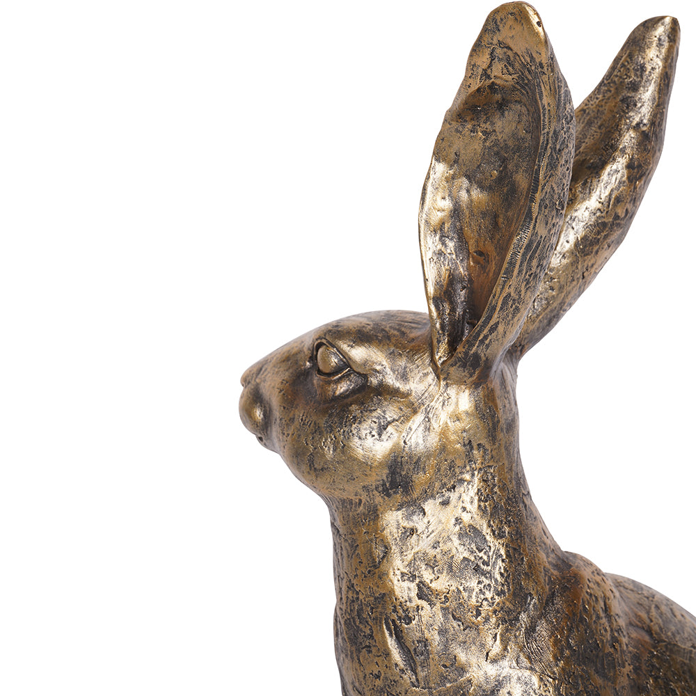 Laura Ashley Antiqued Large Sitting Hare Sculpture