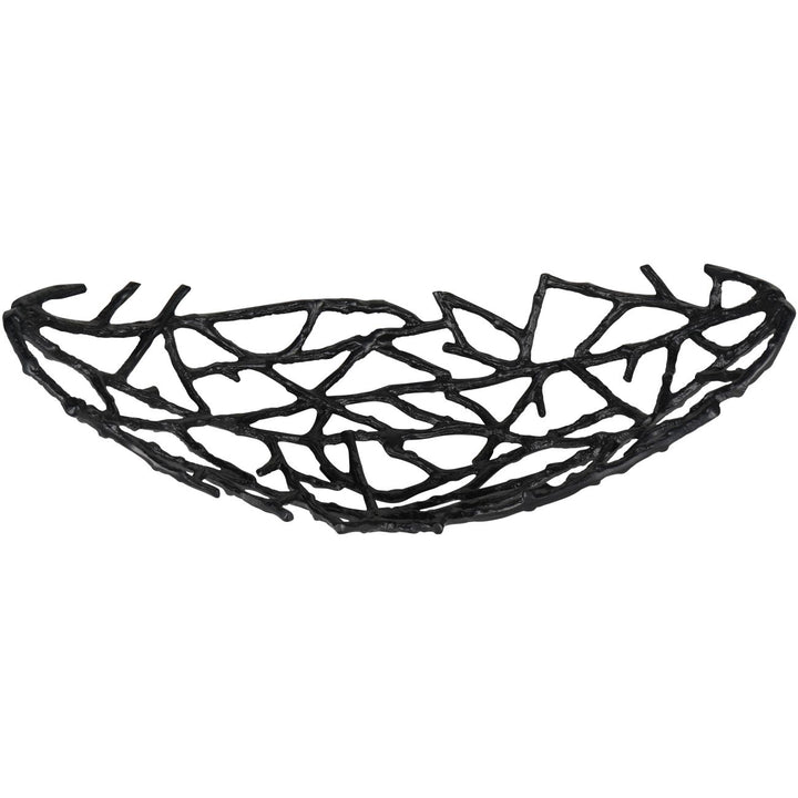 Libra Twig Oval Bowl Black Small