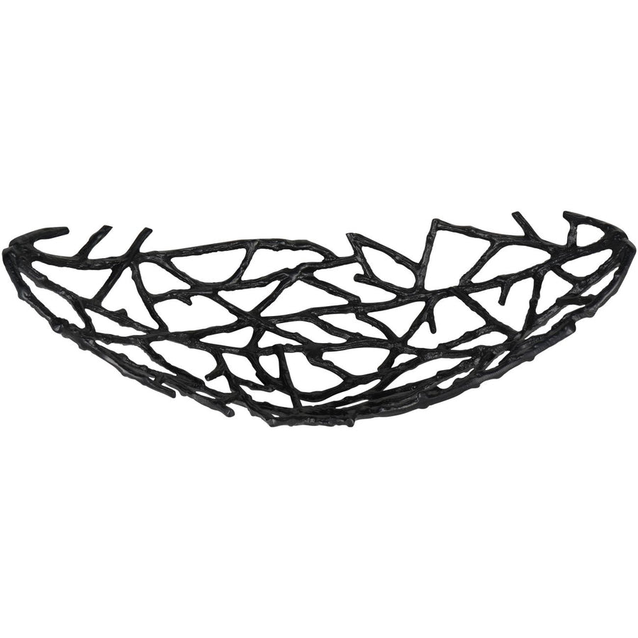 Libra Twig Oval Bowl Black Small
