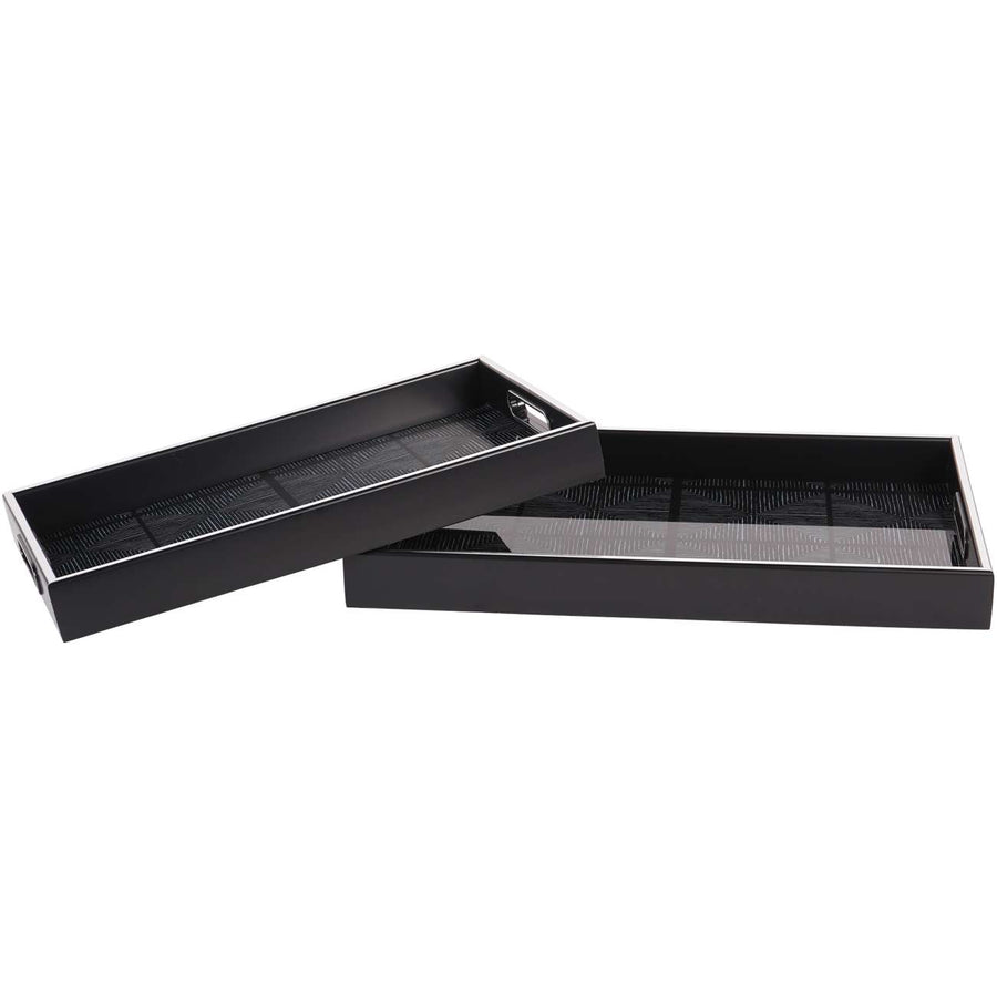 Libra Squares Pattern Set of 2 Trays