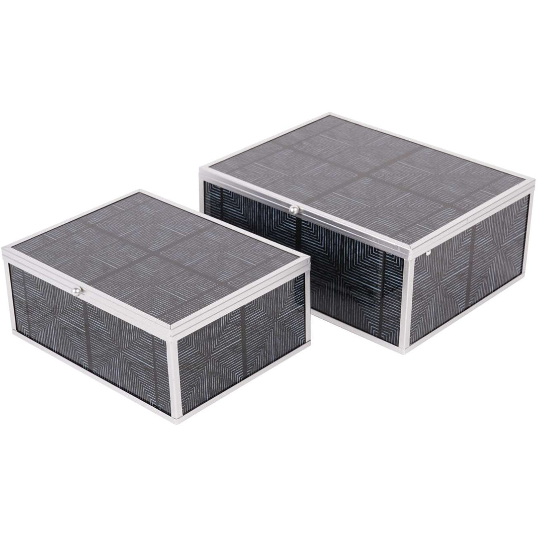 Libra Squares Pattern Set Of 2 Boxes