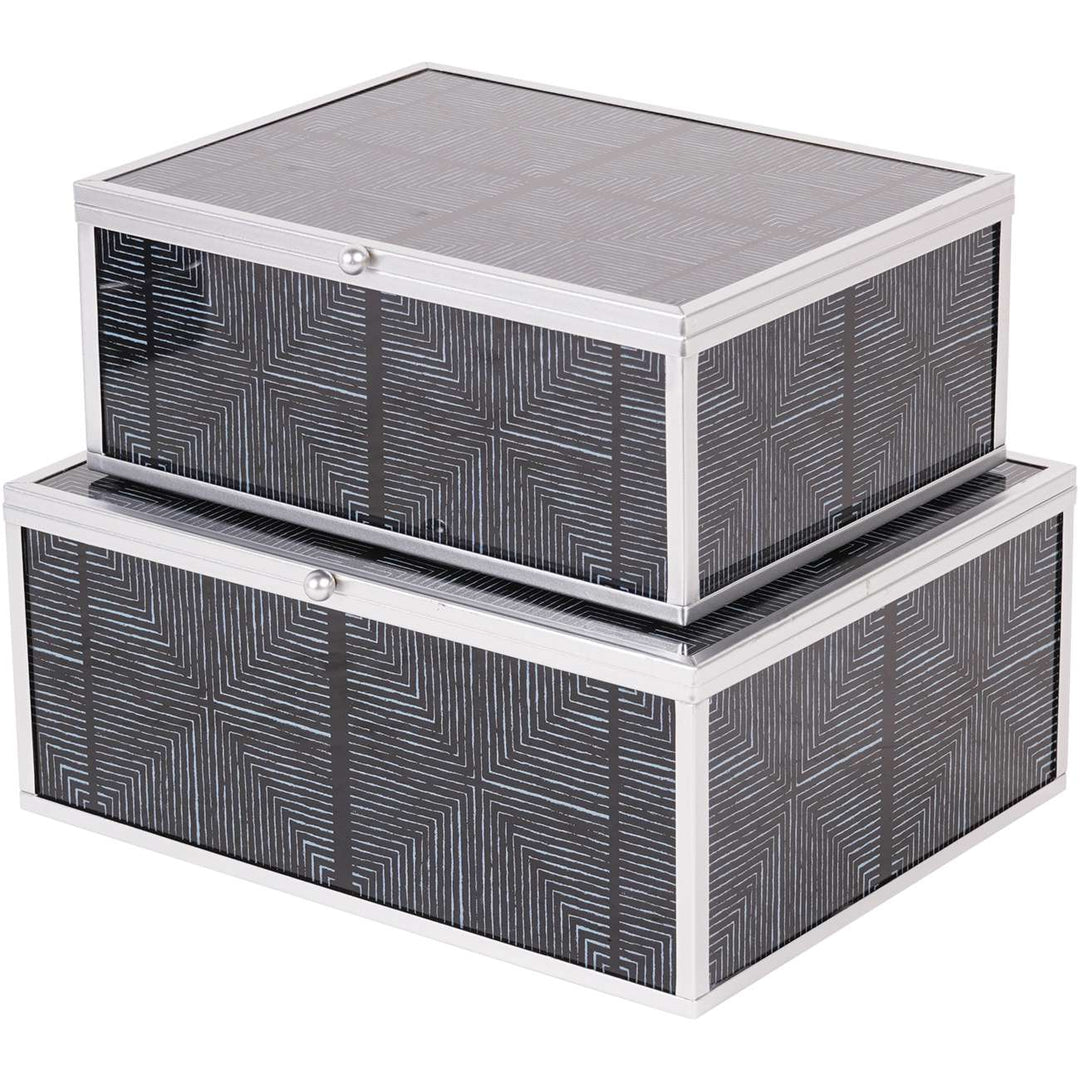 Libra Squares Pattern Set Of 2 Boxes