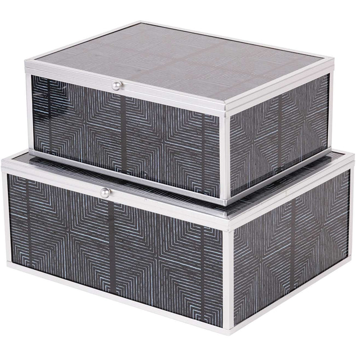 Libra Squares Pattern Set Of 2 Boxes