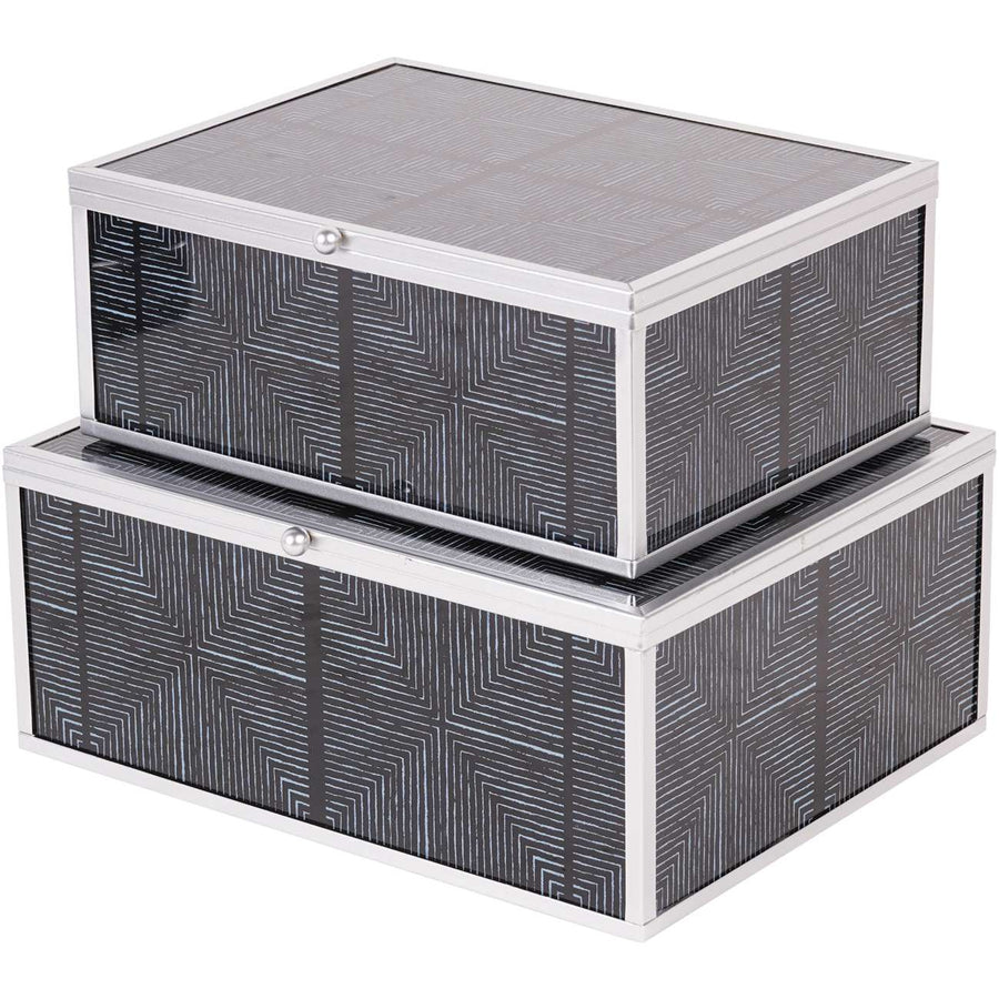 Libra Squares Pattern Set Of 2 Boxes