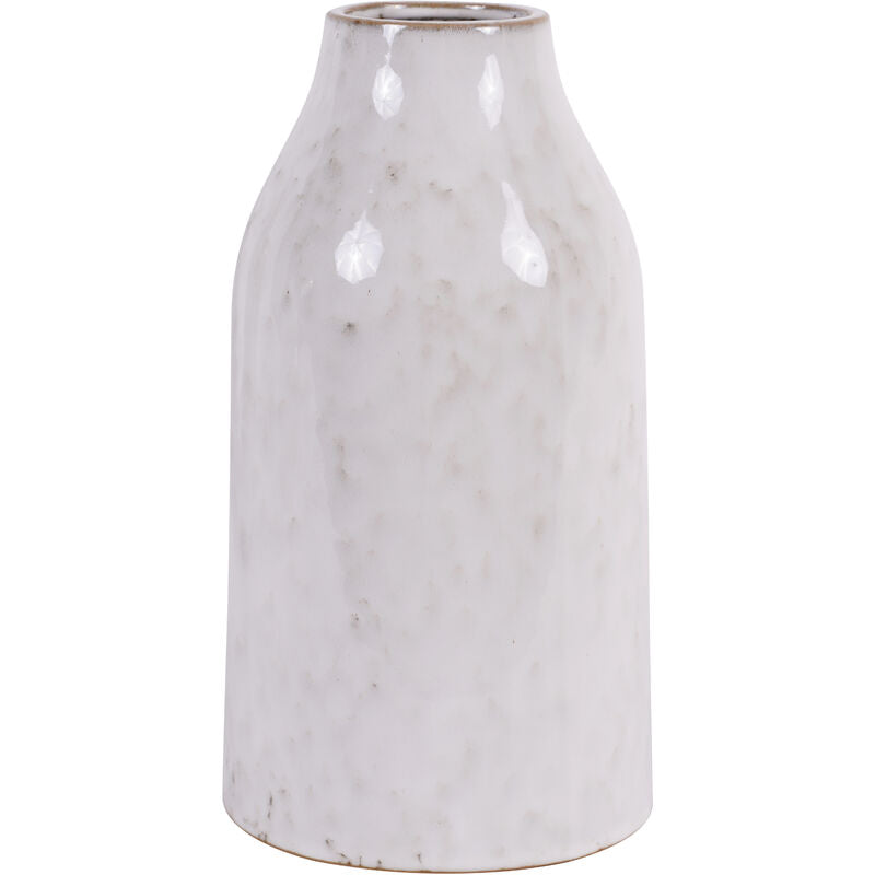 Laura Ashley White Lowick Stoneware Vase Medium