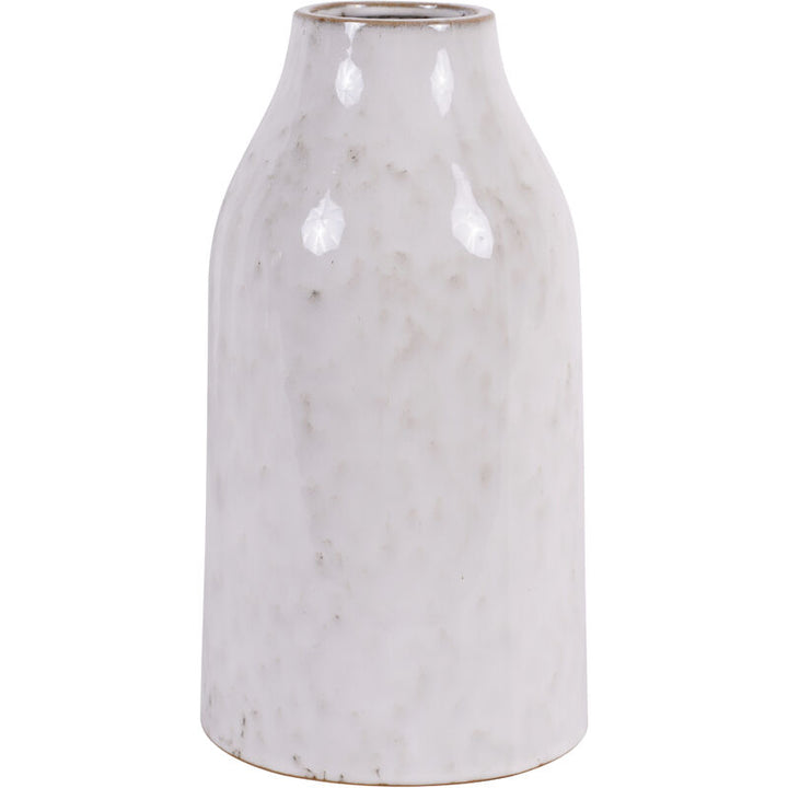 Laura Ashley White Lowick Stoneware Vase Medium