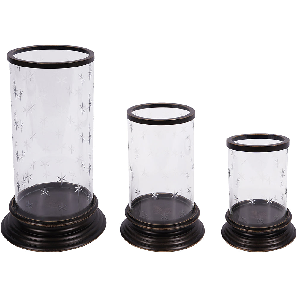 Laura Ashley Dark Bronze Cleverton Hurricane Lamp Large