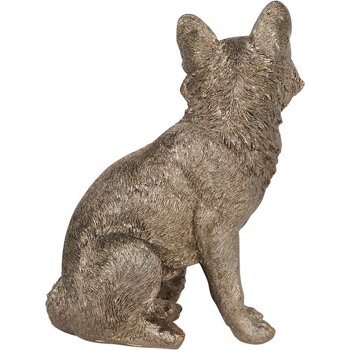 Laura Ashley Antique Gold Sitting Fox Sculpture