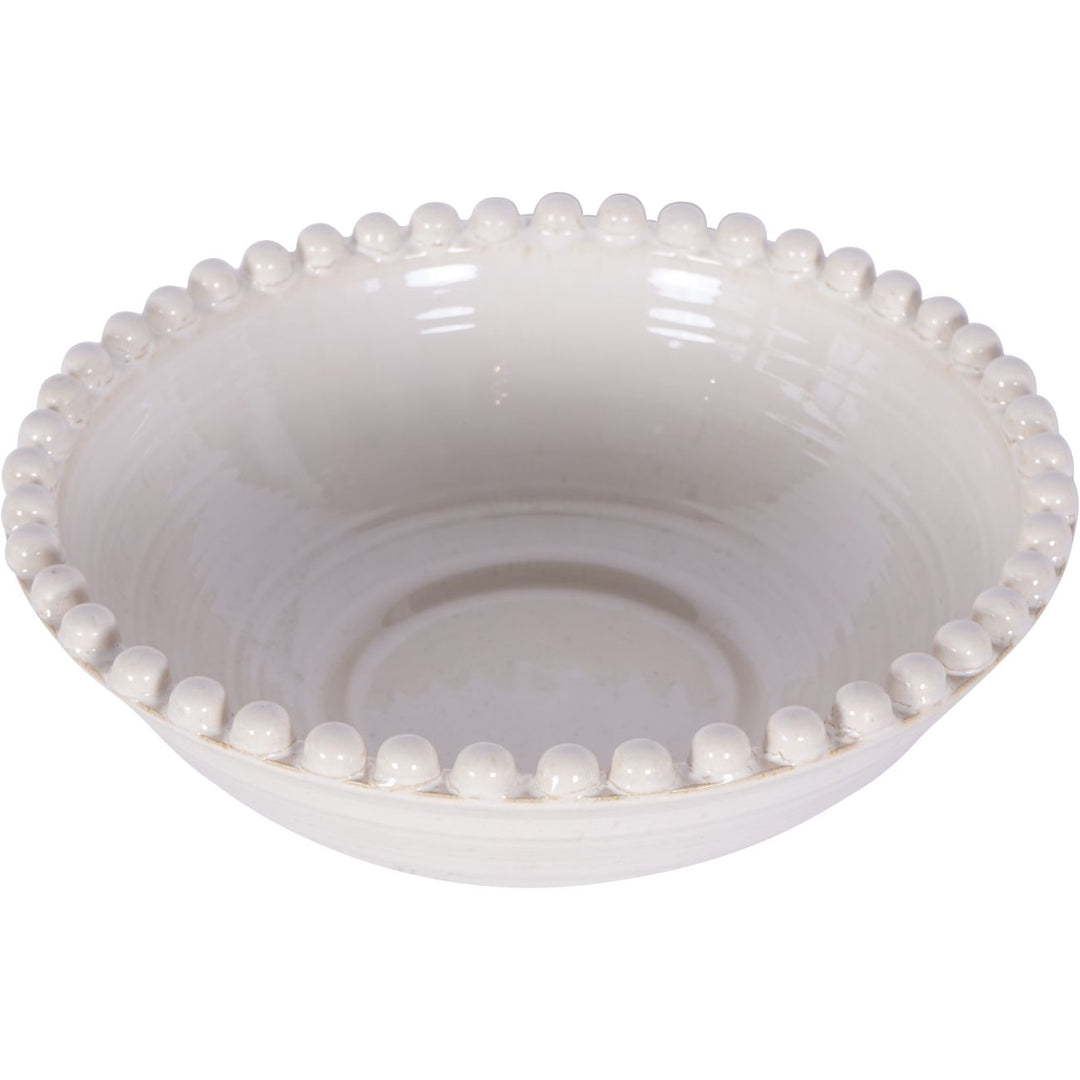 Libra Mediterranean Reactive Glaze Ceramic Bowl Cream