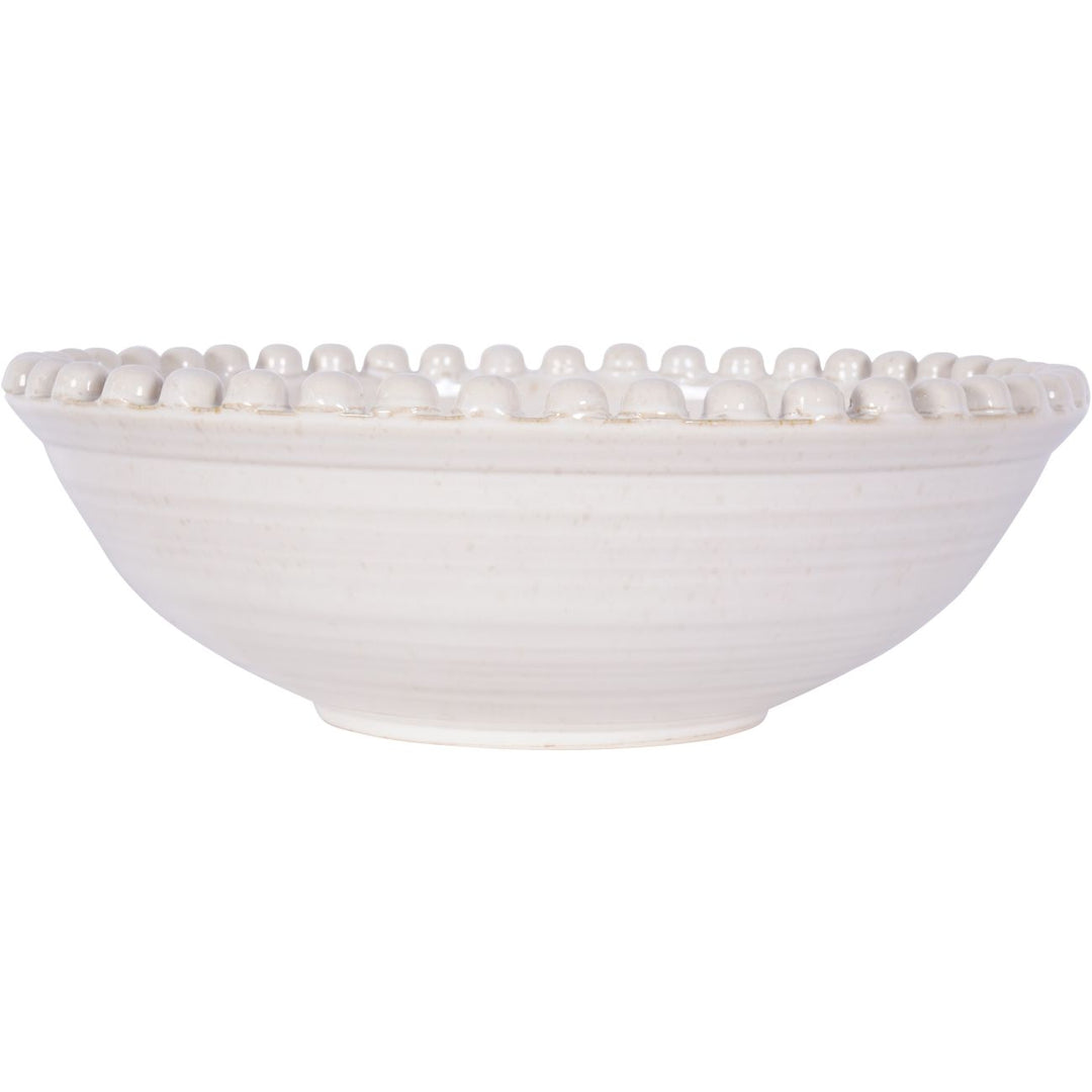 Libra Mediterranean Reactive Glaze Ceramic Bowl Cream