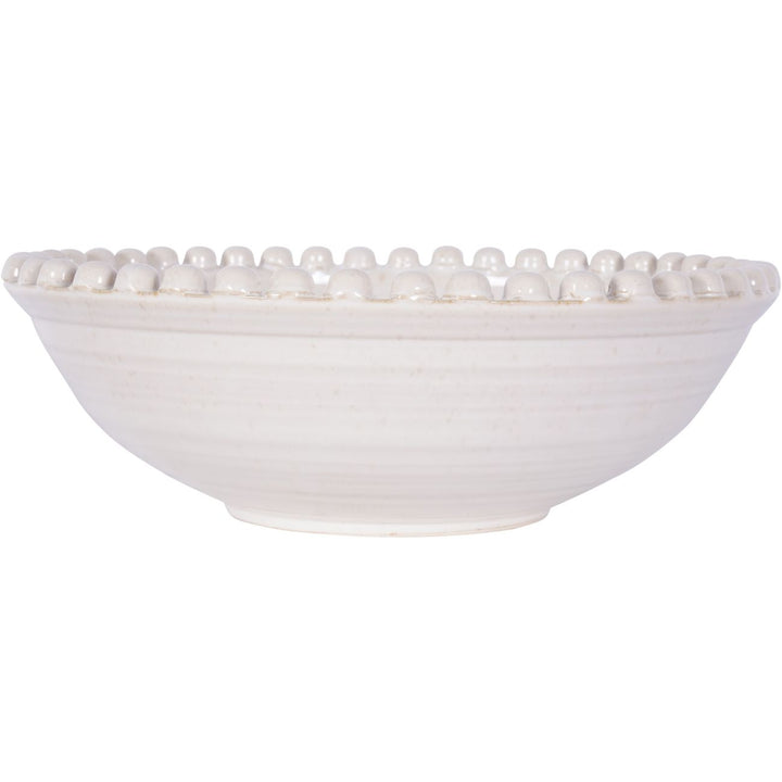 Libra Mediterranean Reactive Glaze Ceramic Bowl Cream