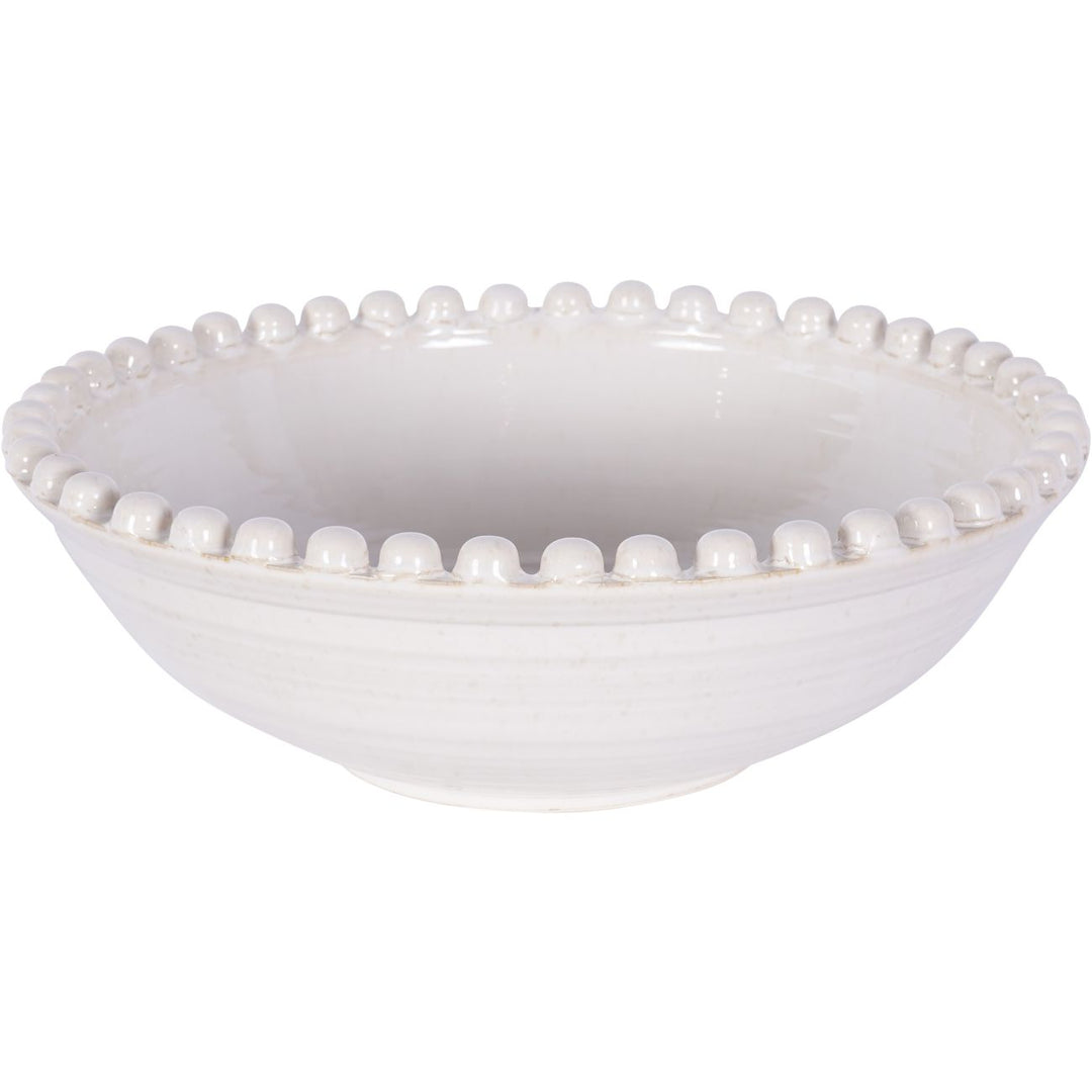 Libra Mediterranean Reactive Glaze Ceramic Bowl Cream