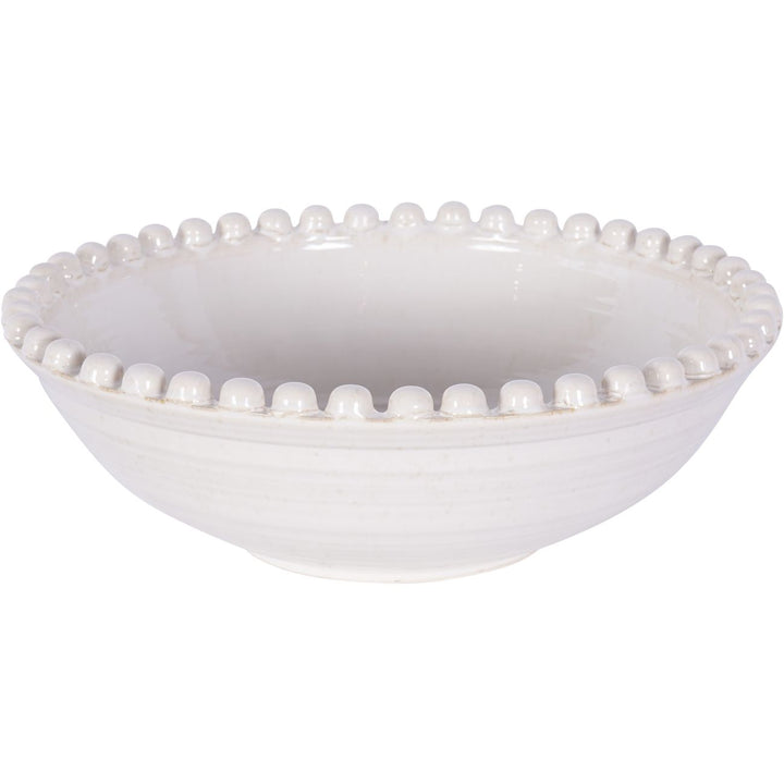 Libra Mediterranean Reactive Glaze Ceramic Bowl Cream