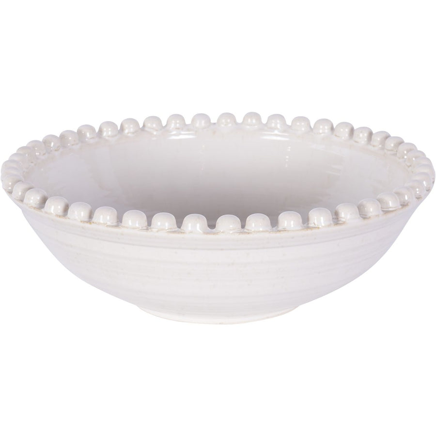 Libra Mediterranean Reactive Glaze Ceramic Bowl Cream
