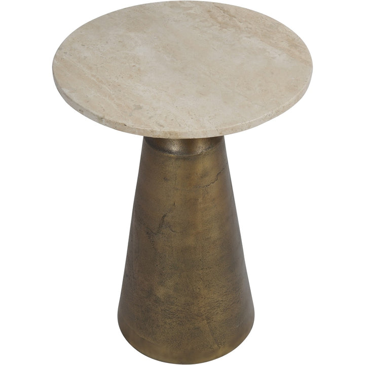 Libra Clifton II Light Travertine Side Table