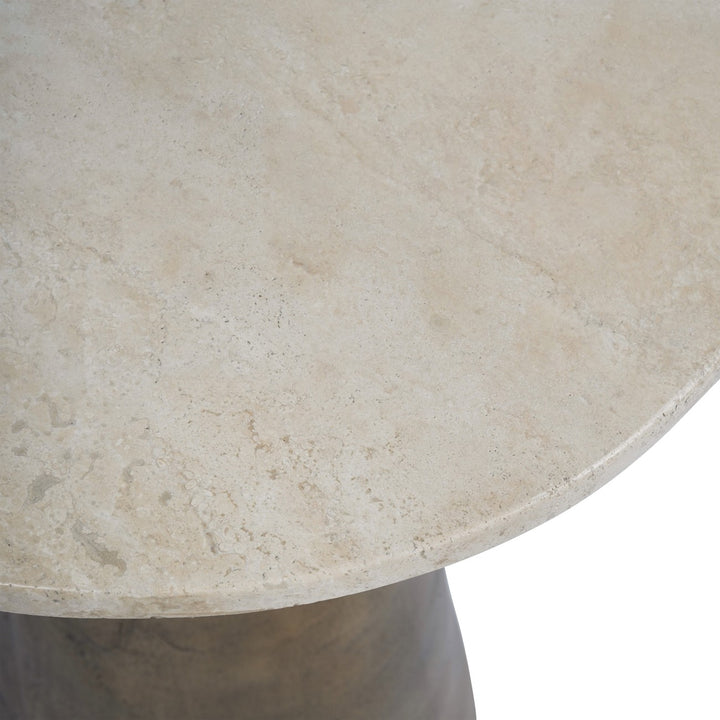 Libra Clifton II Light Travertine Side Table