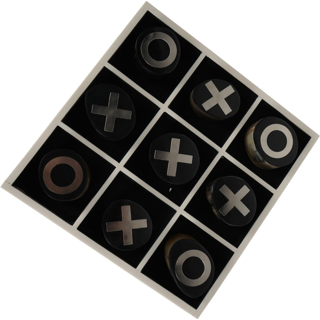 Libra Hanson Horn Inlay Noughts and Crosses Set