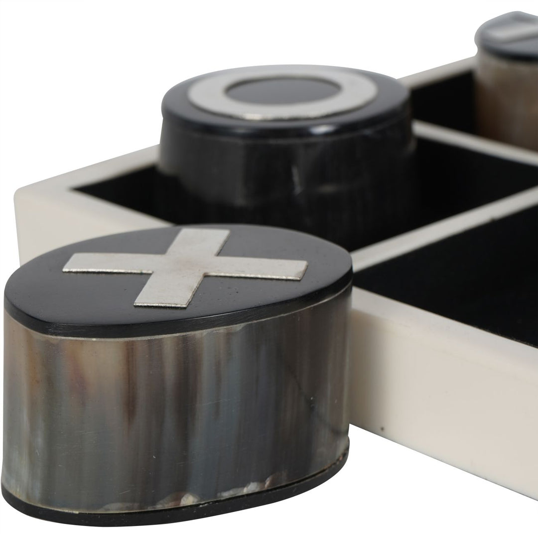 Libra Hanson Horn Inlay Noughts and Crosses Set