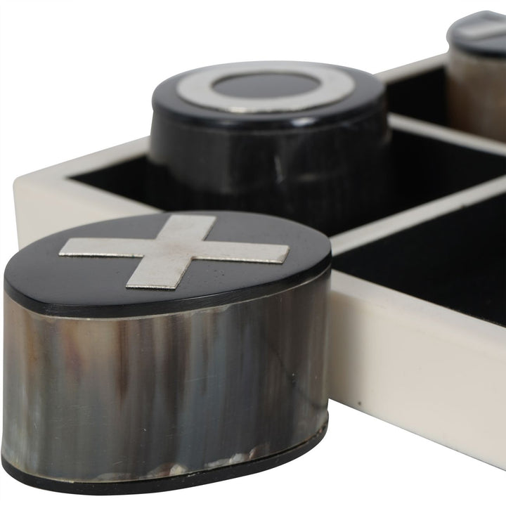 Libra Hanson Horn Inlay Noughts and Crosses Set