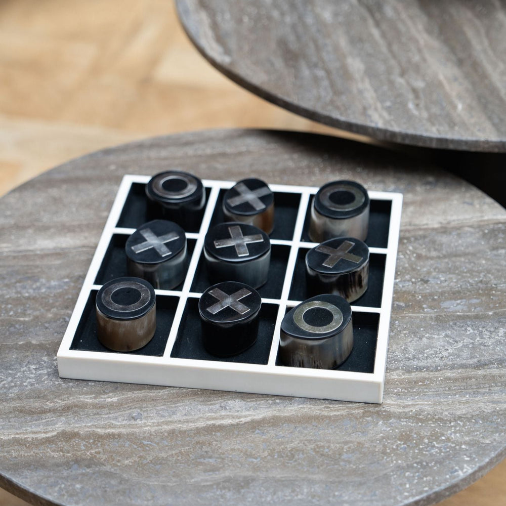 Libra Hanson Horn Inlay Noughts and Crosses Set
